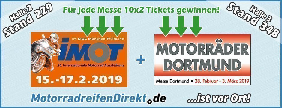 Erlebe mit uns die Motorradmessen 2019