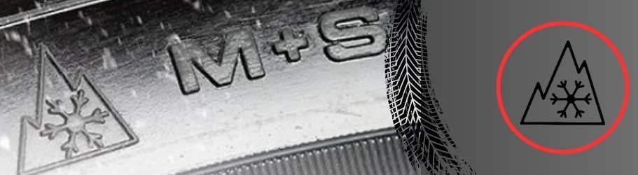 Zimske gume s oznakama M+S i snježnom pahuljom za sigurnu vožnju po snijegu i ledu